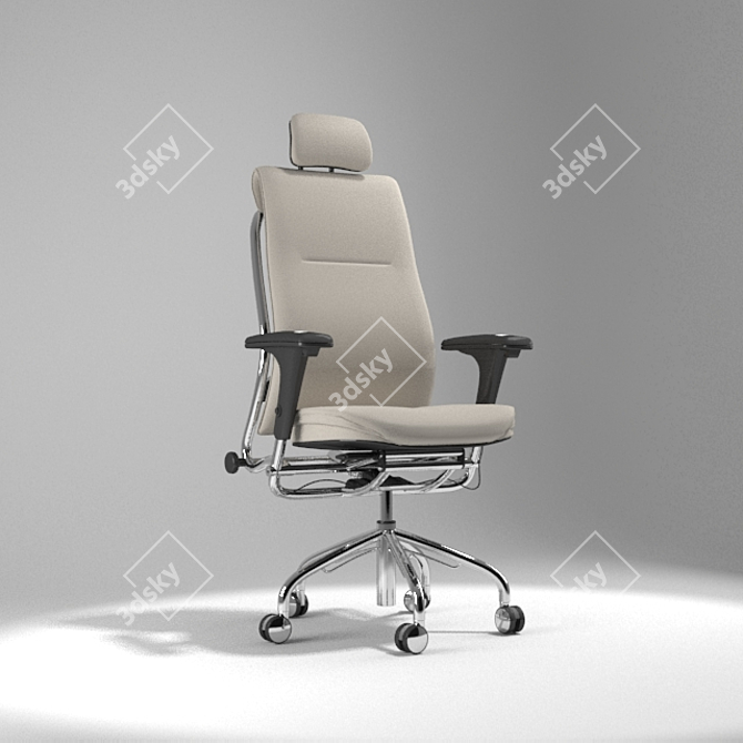 Elegant Ergonomic Chair 3D model image 1