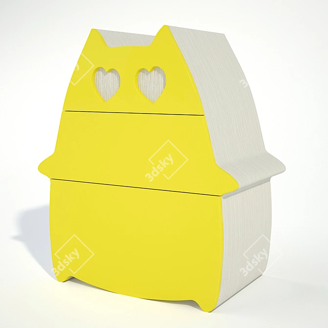 Lovely Lemon Chest - Cat in Love 3D model image 1