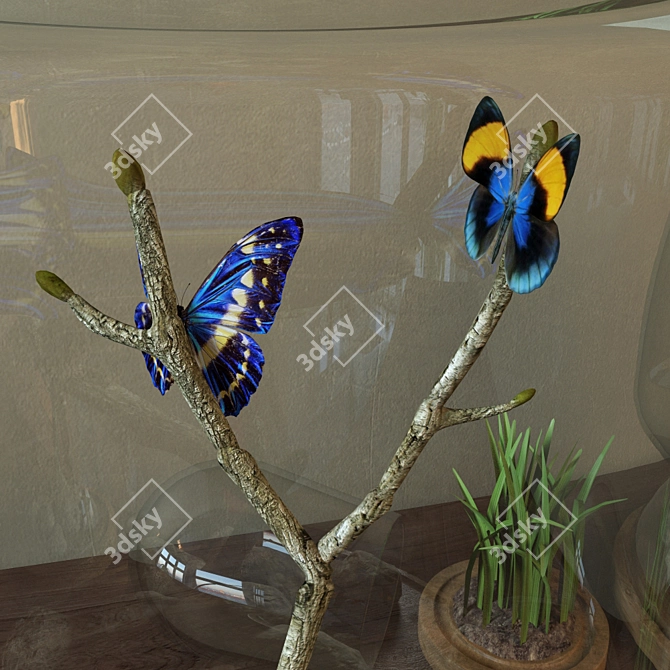 Fluttering Butterfly 3D Model 3D model image 2