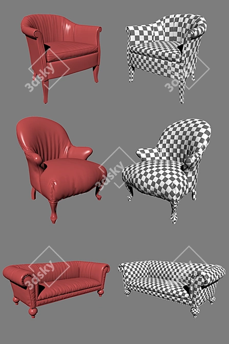 Modern Chair Pack - Set IV 3D model image 3