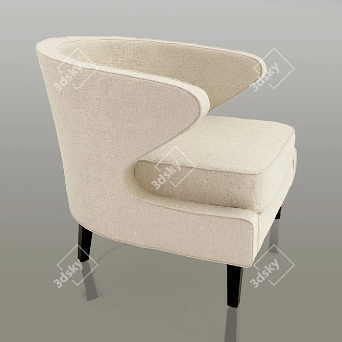 Contemporary Lorae Lounge Chair 3D model image 1