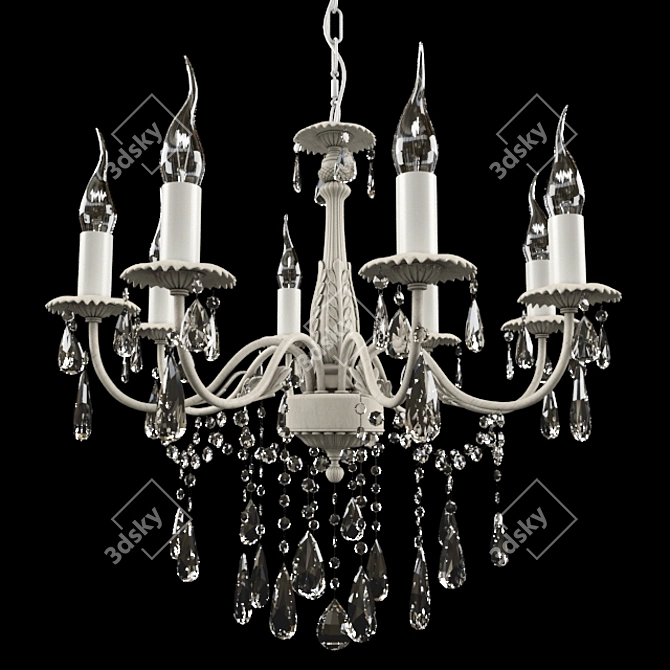 Wunderlicht NT6087-08 Chandelier: Elegant Illumination 3D model image 1