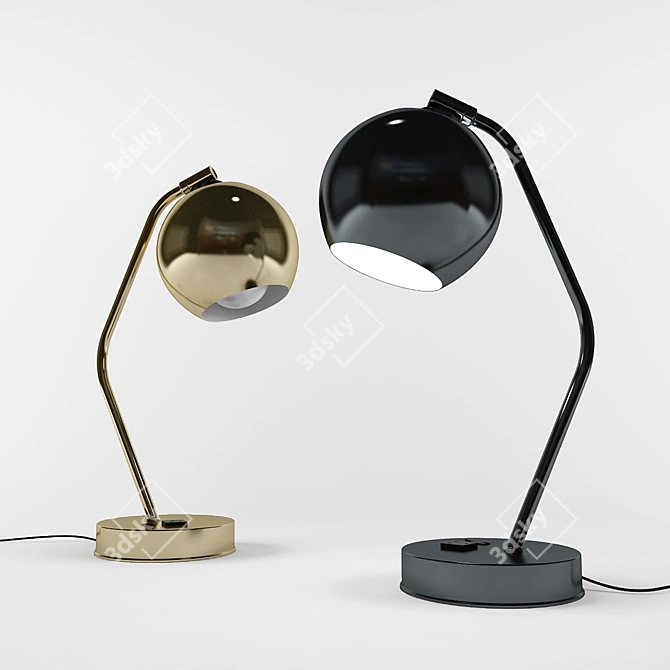 Gleaming Gumball Desk Lamp 3D model image 1