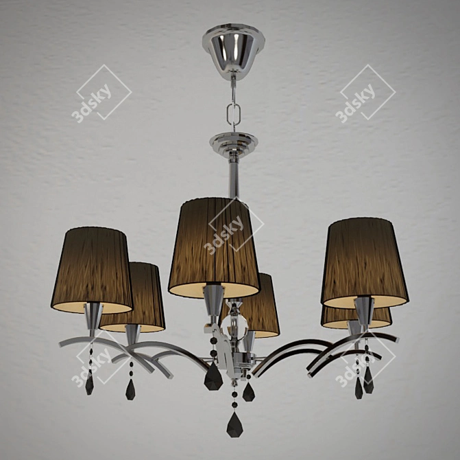 Maytoni Modern 4-Light Chrome Chandelier 3D model image 1