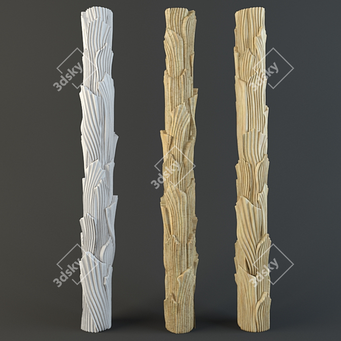 Elegant Interior Column 3D model image 1