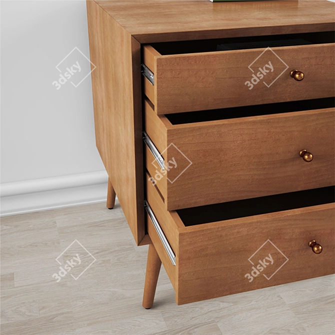 Elegant Acorn Side Tables 3D model image 2