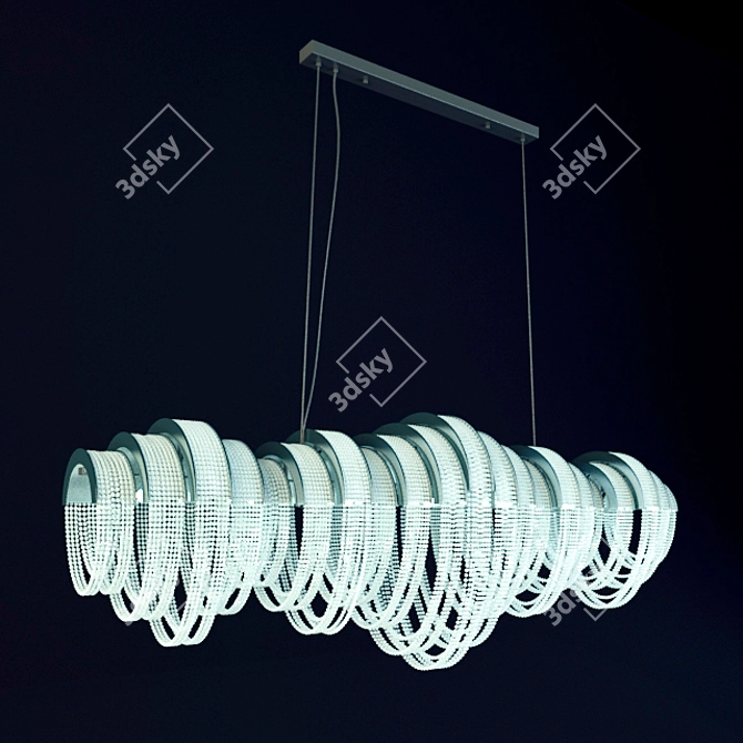 Luxury Crystal City Lights Suspension SP7 3D model image 1