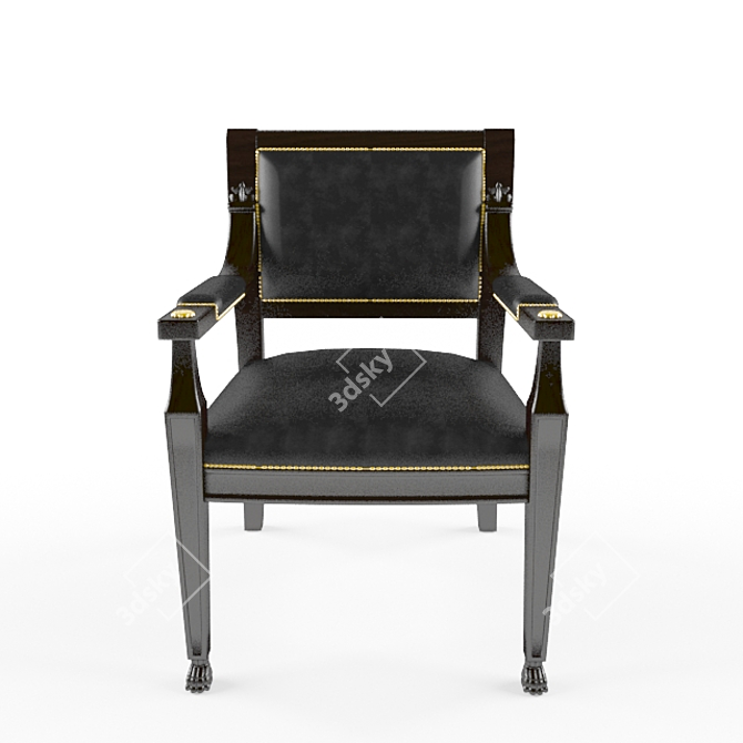 Elegant Rue Royale Desk Chair 3D model image 1