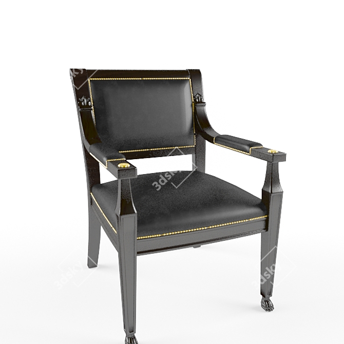 Elegant Rue Royale Desk Chair 3D model image 2