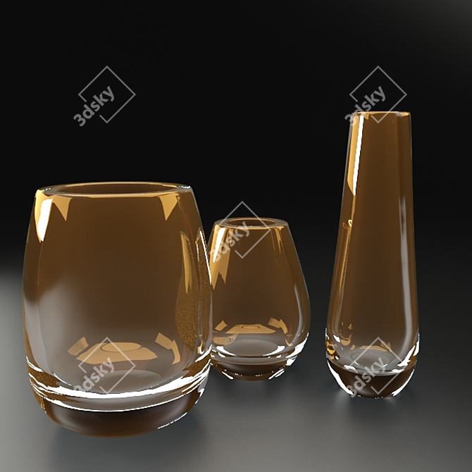 Elegant Natuzzi Murano Vase 3D model image 1