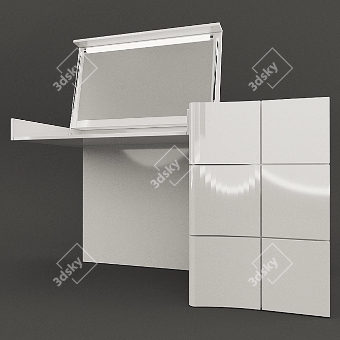 Elegant White Vanity Table: ARMONIA NIGHT 3D model image 1