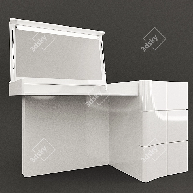 Elegant White Vanity Table: ARMONIA NIGHT 3D model image 2