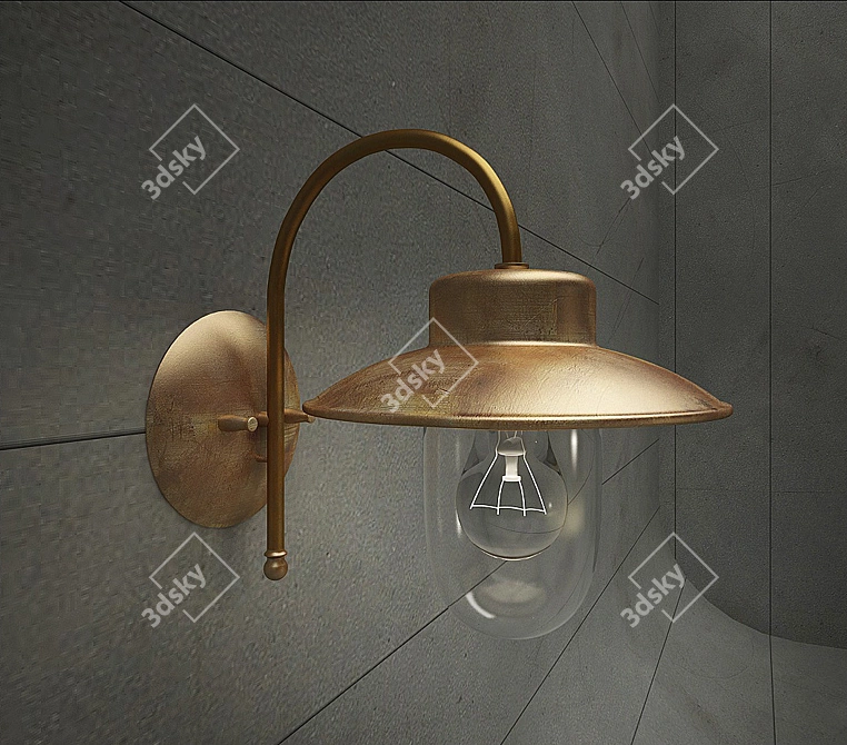 Italian Bronze Table Lamp 3D model image 1