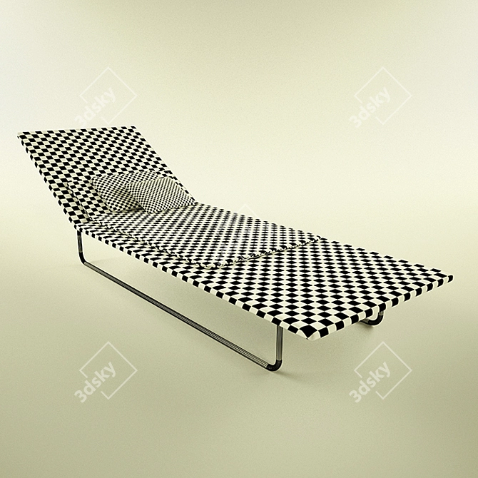 Paola Lenti Deckchair: Ultimate Comfort 3D model image 1