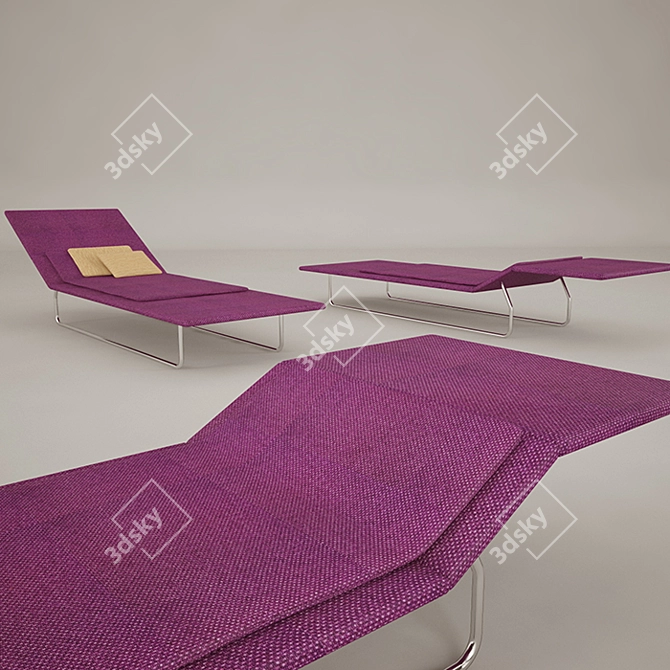 Paola Lenti Deckchair: Ultimate Comfort 3D model image 2