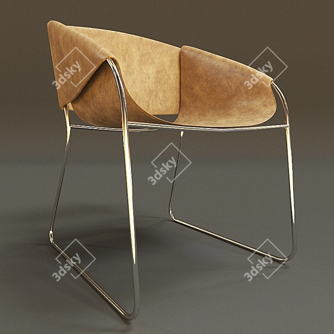 Leather Accent Chair 3D model image 1