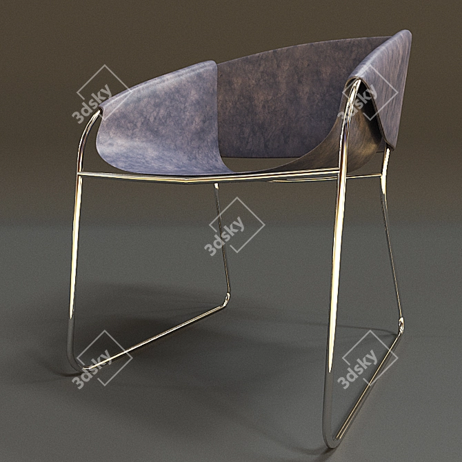 Leather Accent Chair 3D model image 2