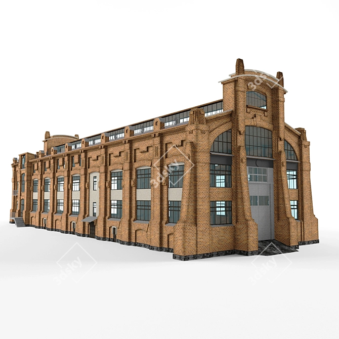 Vintage Tram Depot Power Plant 3D model image 1