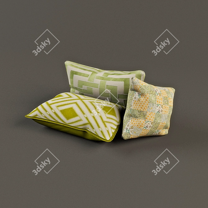 Luxury Pillow Set 3D model image 1