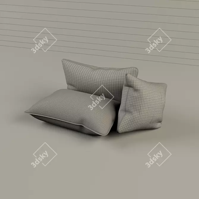 Luxury Pillow Set 3D model image 2