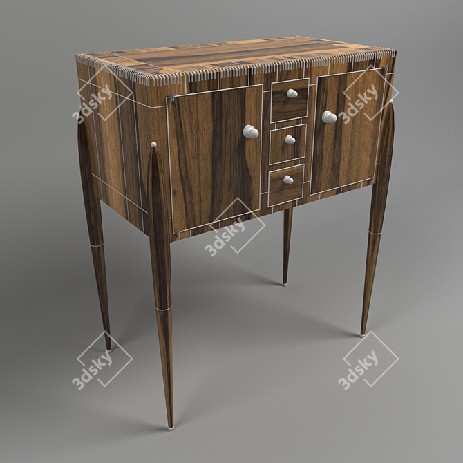 Vintage Classic Cabinet 3D model image 1