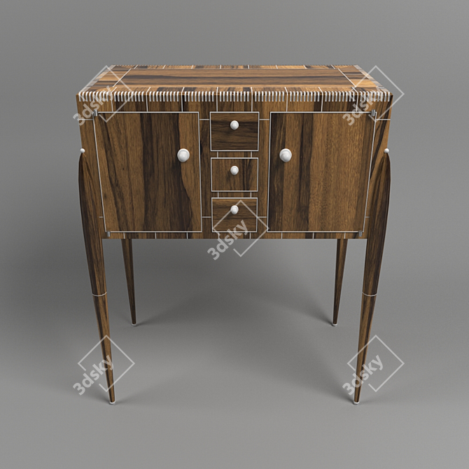Vintage Classic Cabinet 3D model image 2