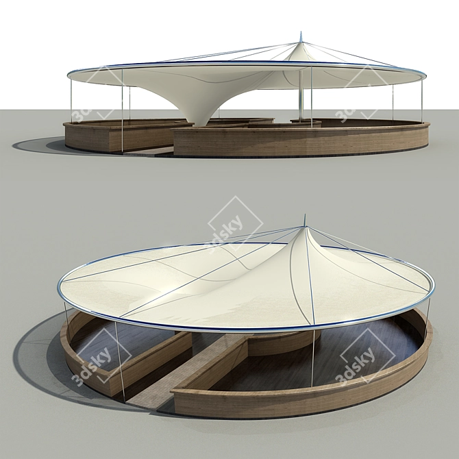 Beach Bar Tent: Sail Away 3D model image 2