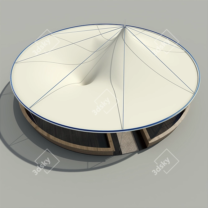 Beach Bar Tent: Sail Away 3D model image 1