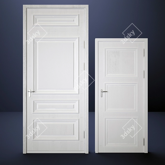 Elegant Custom Classic Door 3D model image 1