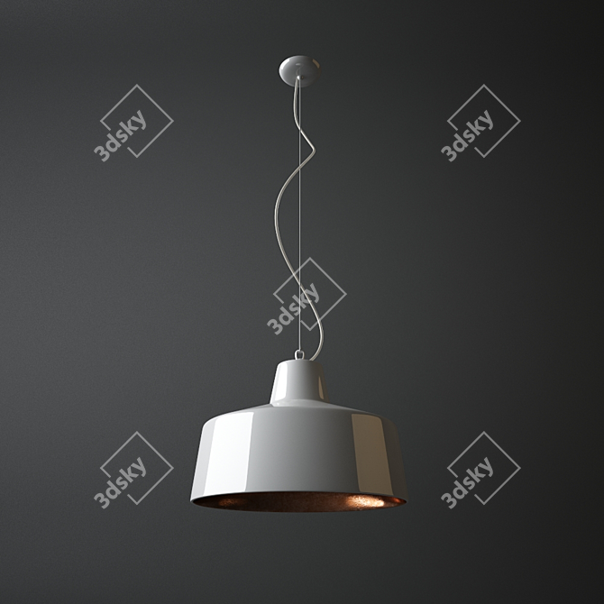 Sleek Pendant Light 3D model image 1