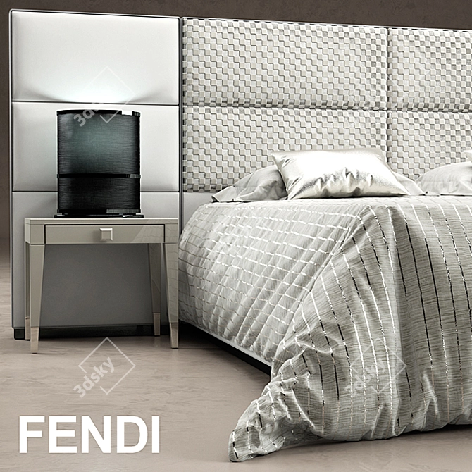 Regent Bed by Fendi Casa 3D model image 2