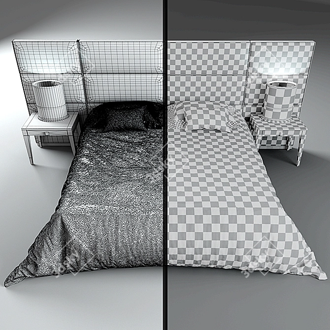 Regent Bed by Fendi Casa 3D model image 3