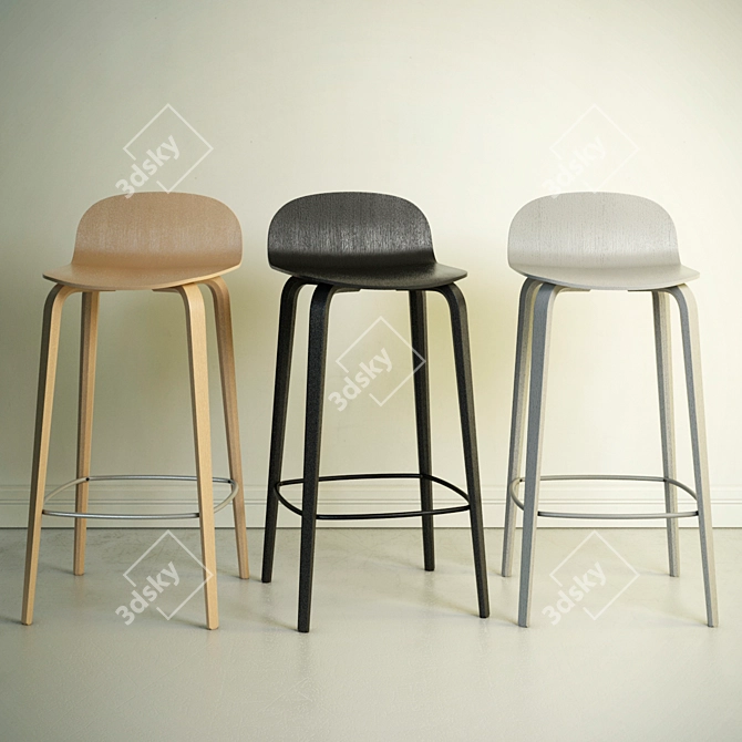 Muuto VISU Bar Stool 3D model image 2