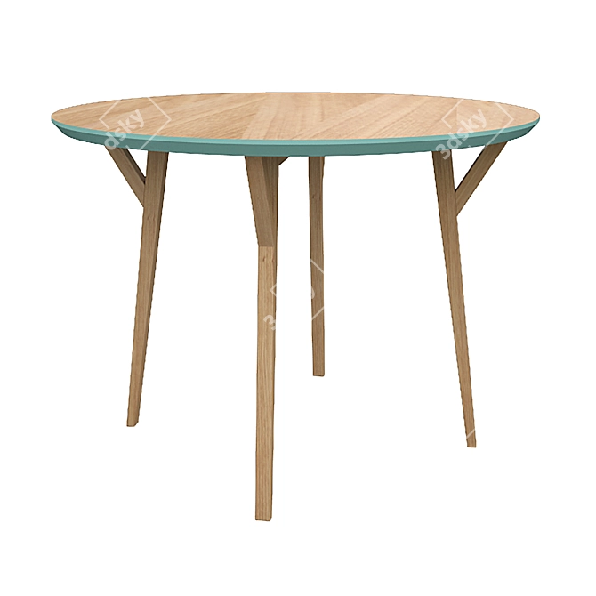 Modern Round Dining Table 3D model image 1