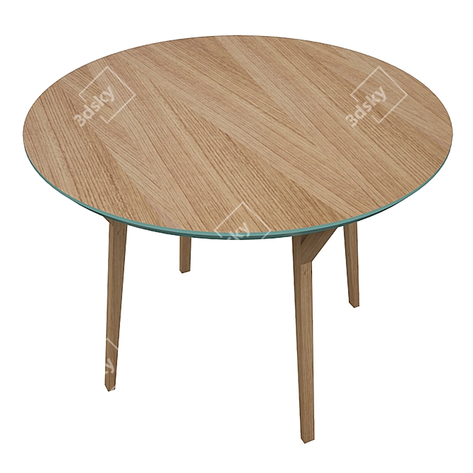Modern Round Dining Table 3D model image 2