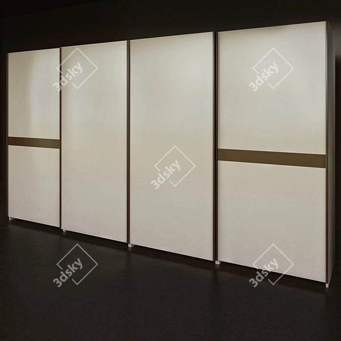 Lutra Wardrobe: Sleek and Stylish Storage 3D model image 1