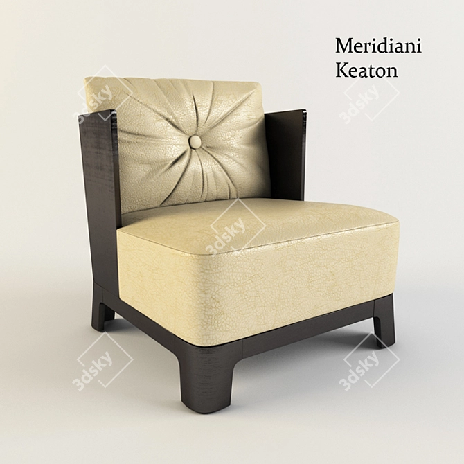 Elegant Meridiani Keaton Armchair 3D model image 1