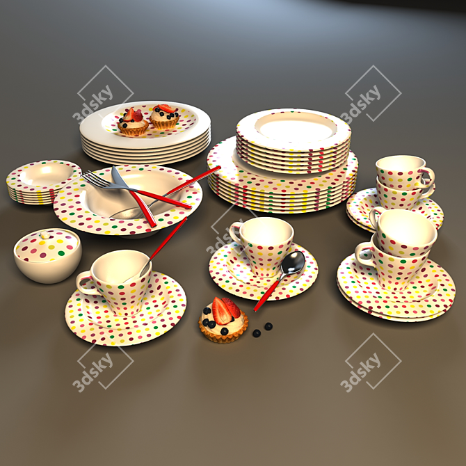 Italian Kitchen Appliance Set: Bugatti 3D model image 3