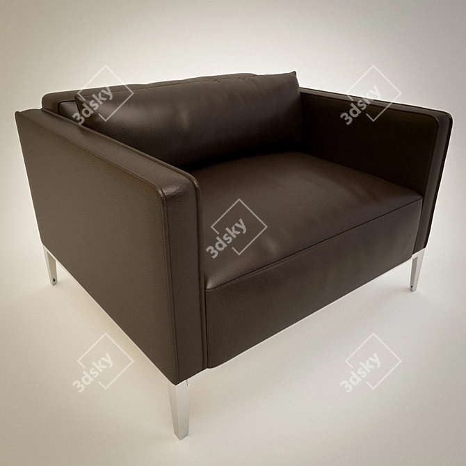 Elegant Comfort Chair 3D model image 1