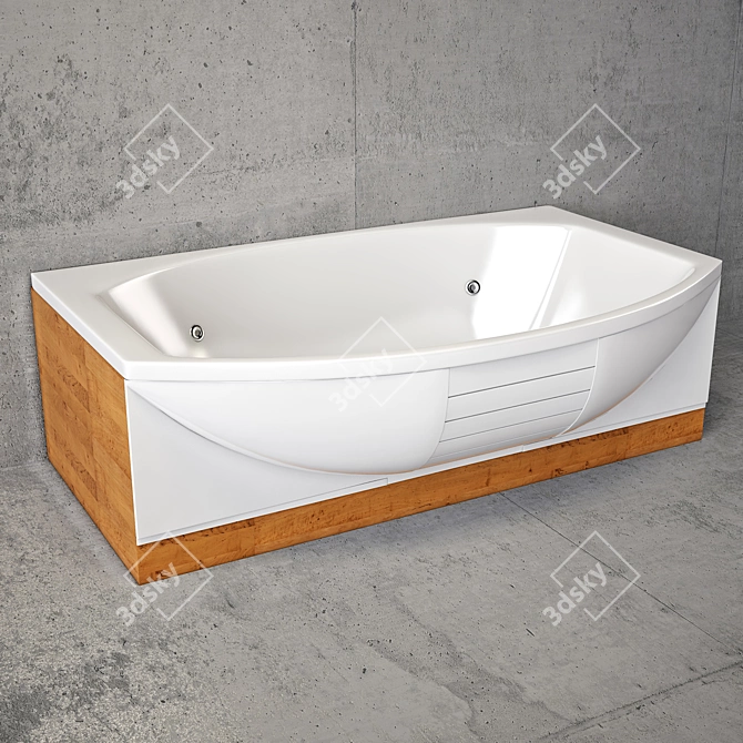 Luxury Spa Bathtub 3D model image 1