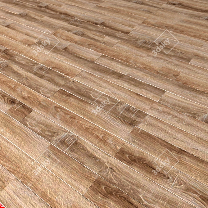 Weathered Oak Parquet: High-Resolution Texture 3D model image 1