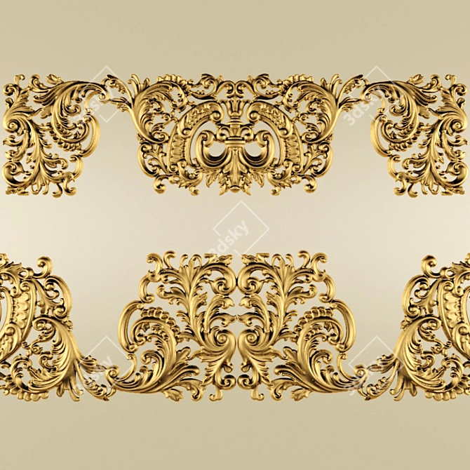 Elegant Moldings and Carvings 3D model image 1