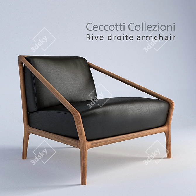 Italian Design Chair by Ceccotti 3D model image 1