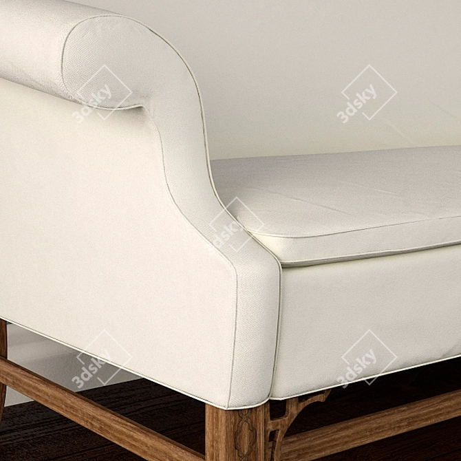 Elegant Chippendale Sofa in Classic Design 3D model image 3