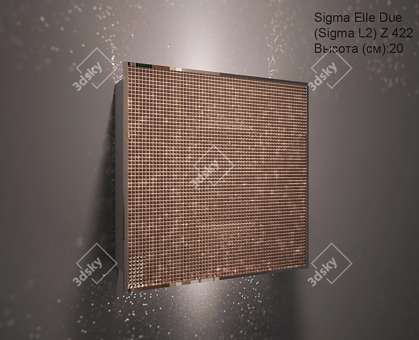 Sigma Elle Due Luxury Wall Sconce 3D model image 1