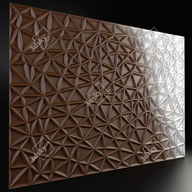 Stylish 3D Wall Panels 3D model image 1