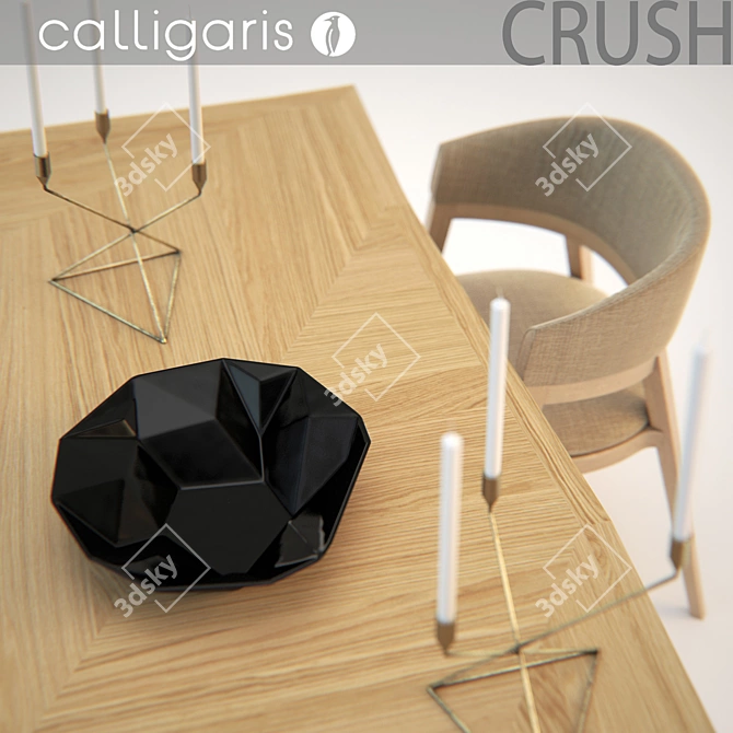 Crush Modern Colourful Stool 3D model image 2