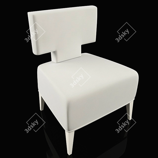 Elegant Upholstered Chair 3D model image 1