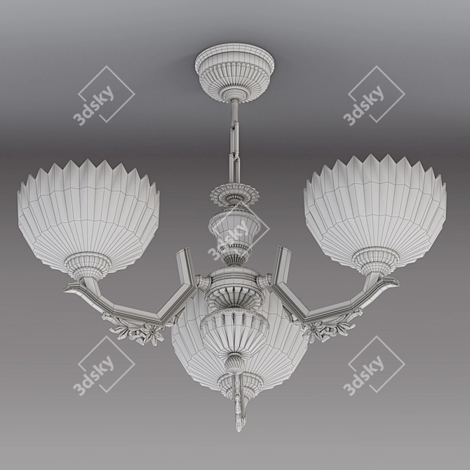 Reccagni Angelo Contemporary Chandelier - L2825/3 3D model image 2