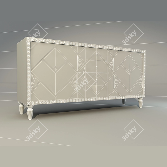 Elegant Art Deco Chest: BORDIGNON CAMILLO 3D model image 2